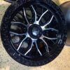 Size 15 Black Silver Offset Rims for Matatu, Pickup (4pcs)