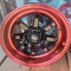 Size 15 Red Black Offset Rims for Axio, Probox, NZE, Demio, Nissan Note (4 pcs)