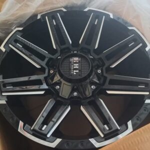 Size 18 Black Silver Offset Rims For V8