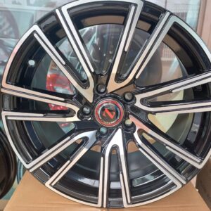 Size 15 Black Silver Offset Rims