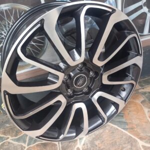 Size 22 Black Silver Offset Rims for Range Rover (4pcs)