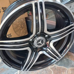 Size 17 Black Silver Offset Rims for Mercedes-Benz (4pcs)