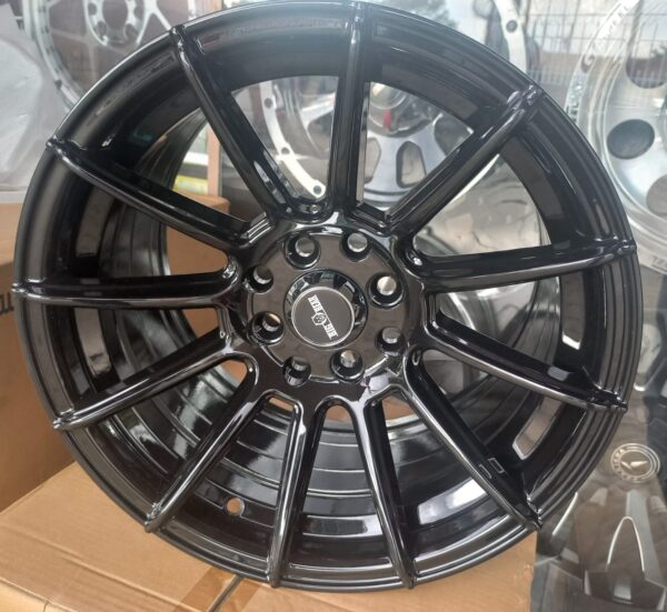 Size 15 Black Offset Rims for Axio, Probox, NZE, Demio, Nissan Note, Toyota Corolla (4pcs)