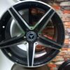 Size 18 Black Silver Offset Rims for Mercedes-Benz (4pcs)