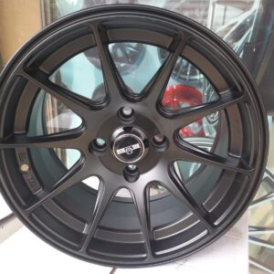 Size 14 Black Silver Offset Rims for Probox, NZE, Demio, Nissan Note (4pcs)