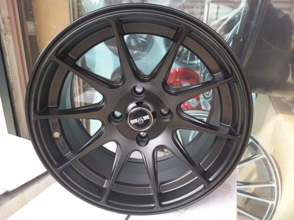 Size 14 Black Silver Offset Rims for Probox, NZE, Demio, Nissan Note (4pcs)