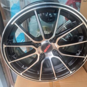 Size 15 Black Silver Offset Rims